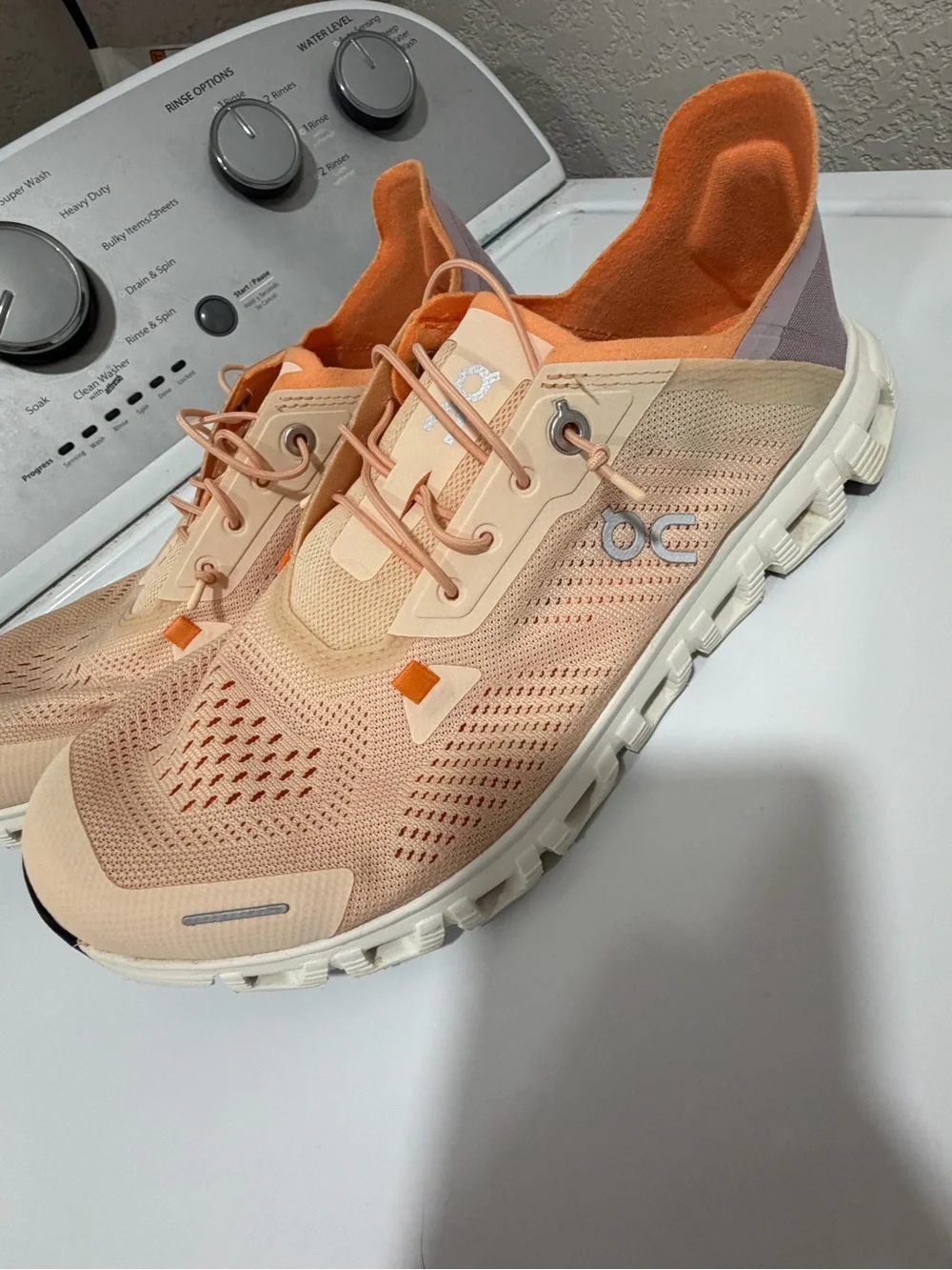 On Cloudstyle Women's Athletic Sneakers in Peach/Orange